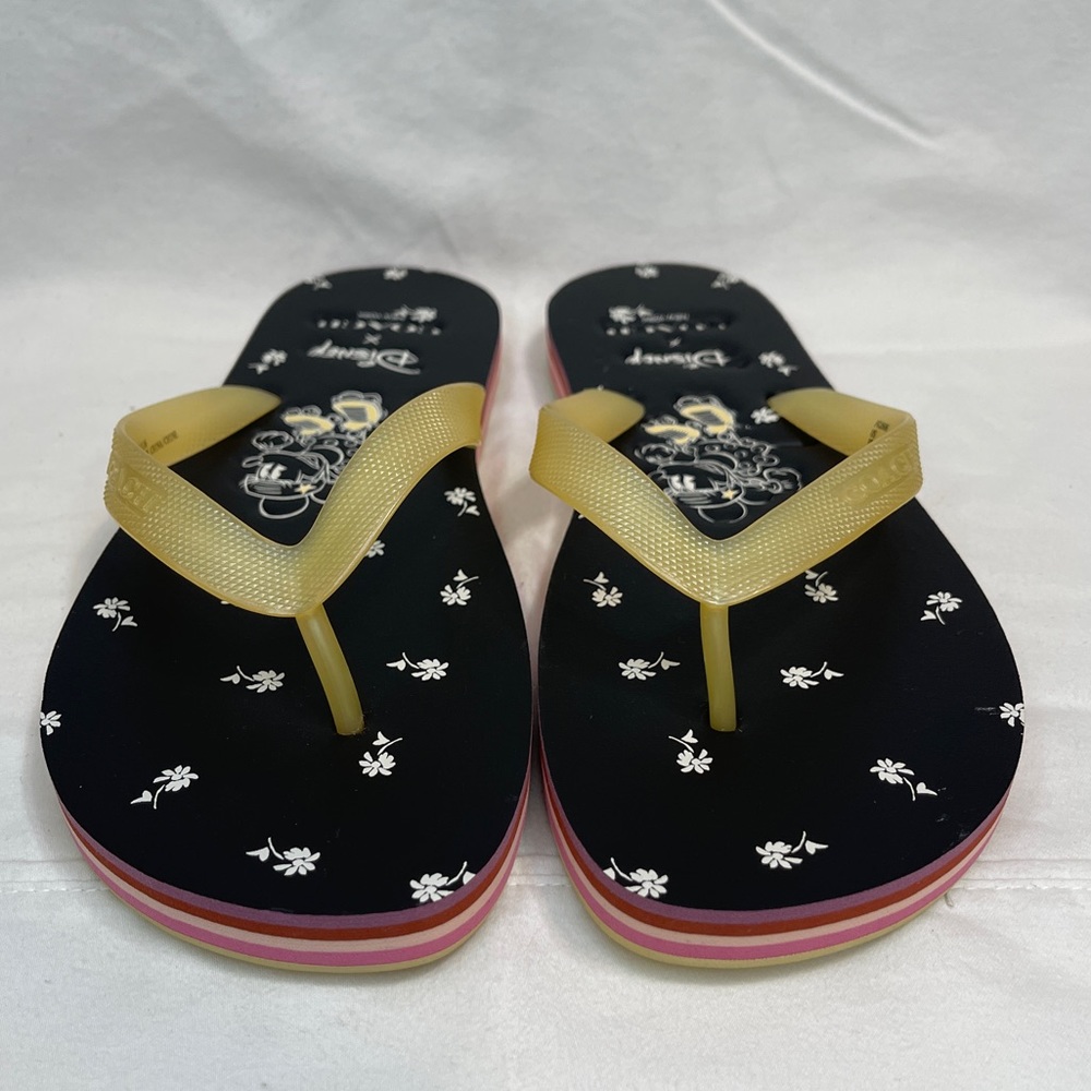Disney X COACH Limited Edition Mini Mouse Flip Flops Womens 8